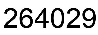 Número 264029 imagen negro