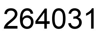 Number 264031 black image
