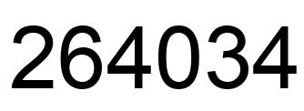Número 264034 imagen negro
