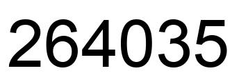 Número 264035 imagen negro