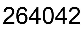 Número 264042 imagen negro