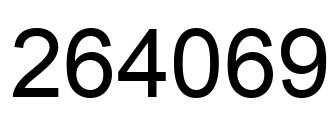 Número 264069 imagen negro