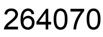 Número 264070 imagen negro