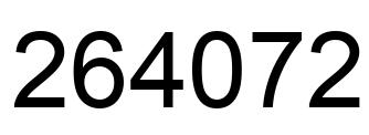 Número 264072 imagen negro
