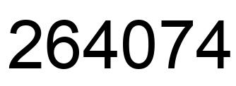 Número 264074 imagen negro