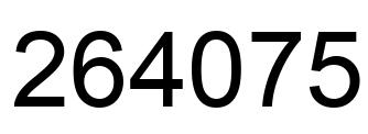Número 264075 imagen negro