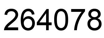 Número 264078 imagen negro