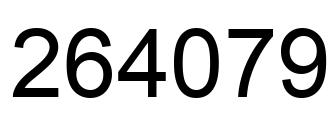 Número 264079 imagen negro