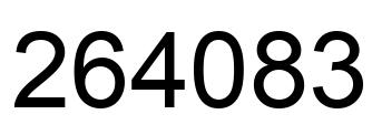 Número 264083 imagen negro