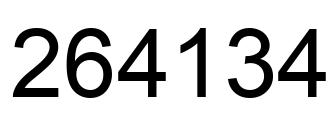 Number 264134 black image