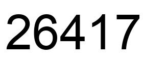 Number 26417 black image