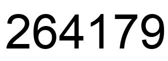 Number 264179 black image