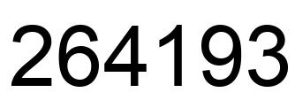 Number 264193 black image