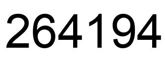 Number 264194 black image