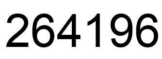 Number 264196 black image