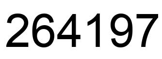 Number 264197 black image