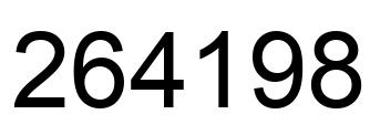 Number 264198 black image