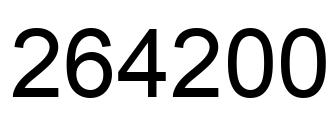 Number 264200 black image