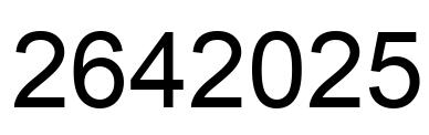 Number 2642025 black image