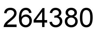 Number 264380 black image