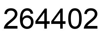 Number 264402 black image