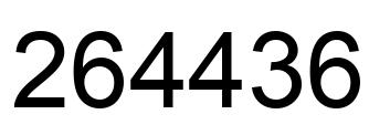 Number 264436 black image