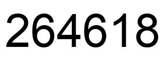 Número 264618 imagen negro