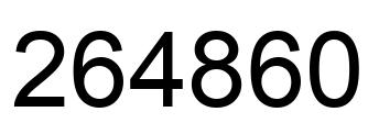Número 264860 imagen negro