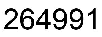 Number 264991 black image