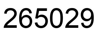 Número 265029 imagen negro