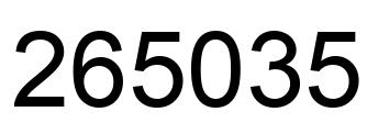 Número 265035 imagen negro