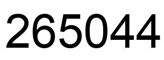 Número 265044 imagen negro