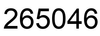 Number 265046 black image