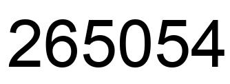 Número 265054 imagen negro