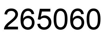Number 265060 black image