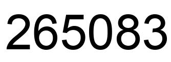 Número 265083 imagen negro