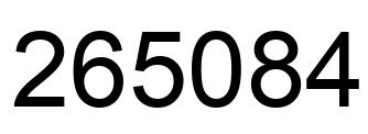 Número 265084 imagen negro