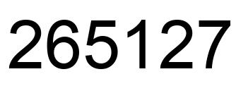Número 265127 imagen negro