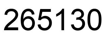 Número 265130 imagen negro