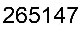 Número 265147 imagen negro