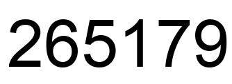 Number 265179 black image