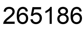 Number 265186 black image