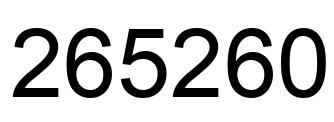 Número 265260 imagen negro