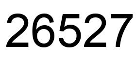 Number 26527 black image