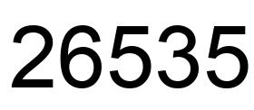 Number 26535 black image