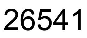Number 26541 black image