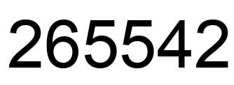 Number 265542 black image