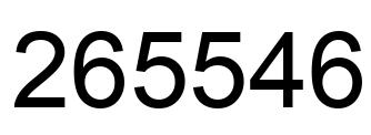 Number 265546 black image