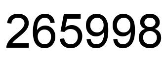 Número 265998 imagen negro