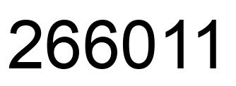 Number 266011 black image